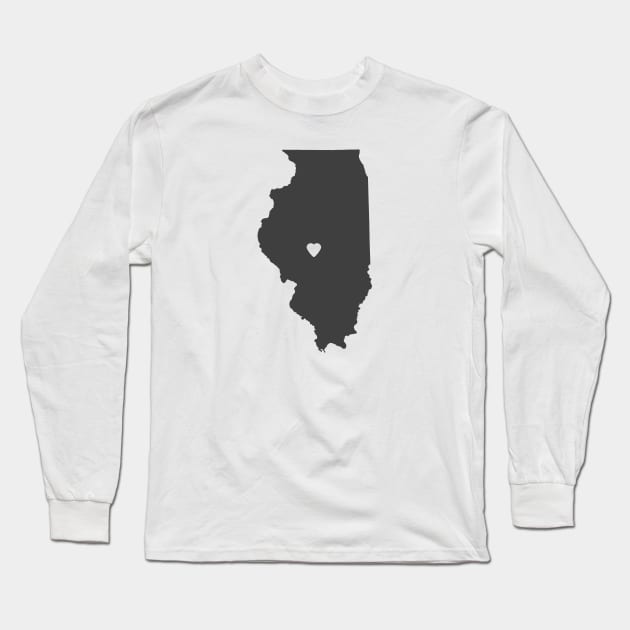 Illinois Love Long Sleeve T-Shirt by juniperandspruce